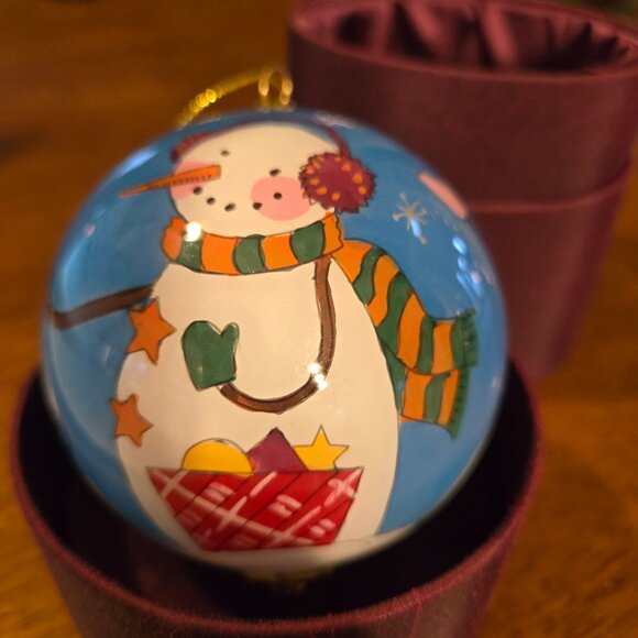 Pier 1 Li Bien Snowman Christmas Tree Ornament - Picture 3 of 9